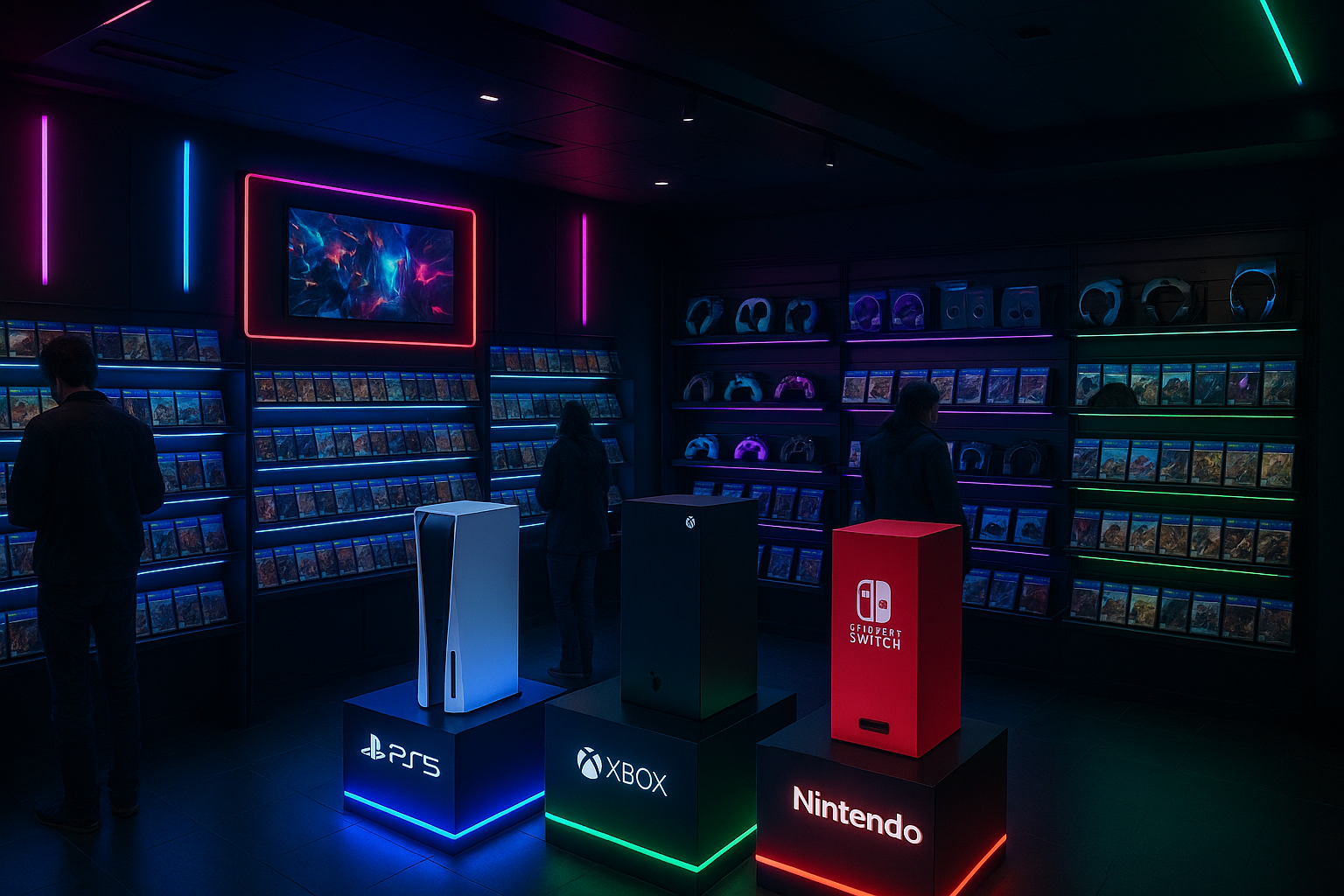 interior should be dark colors with RGP lighting