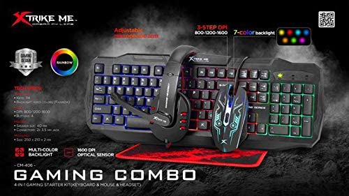 XTRIKE ME CM 406 4 IN 1 GAMING COMBO STARTER KIT