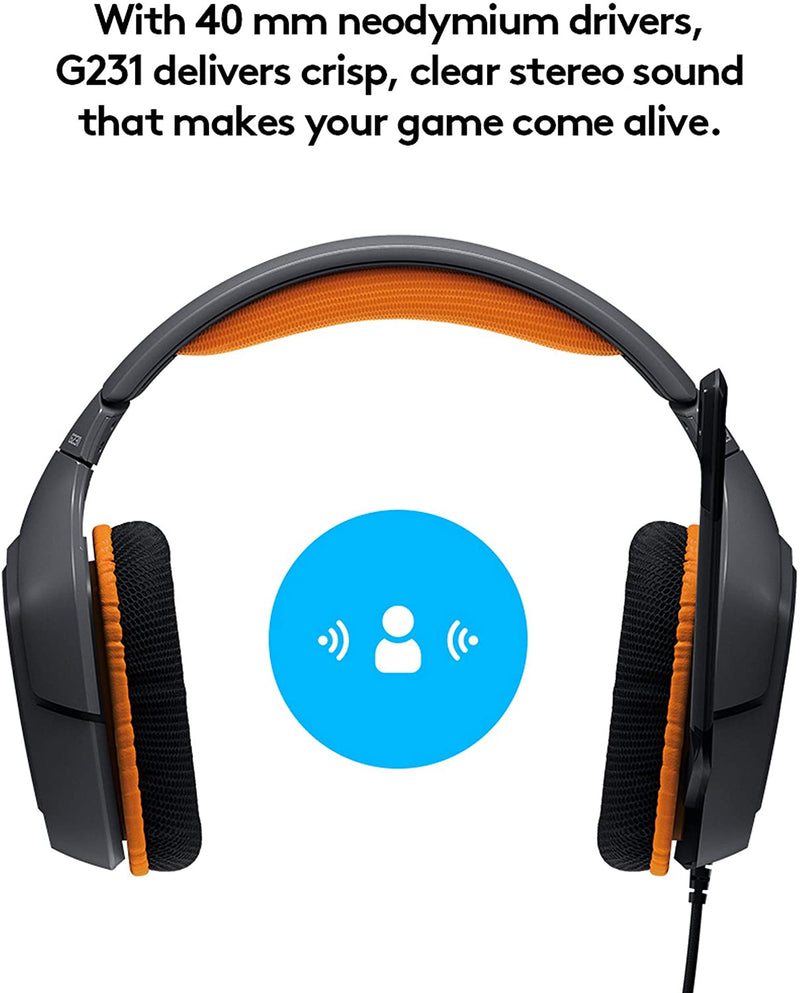 Logitech G231 Prodigy Gaming Headset – Playstion 4, Xbox One, Nintendo Switch