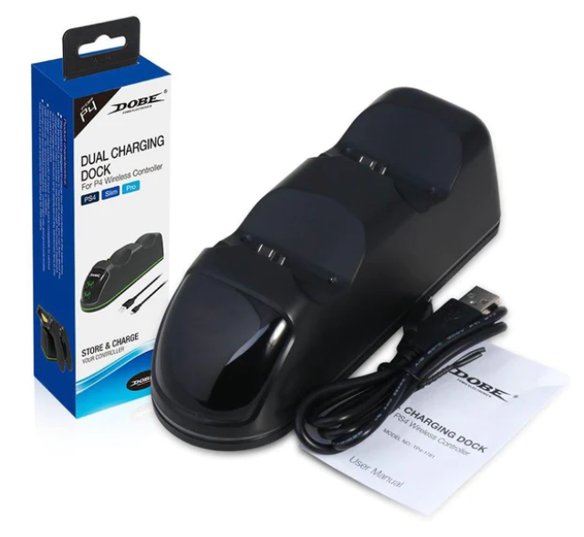 DOBE PS4 DUAL CHARGING DOCK FOR PS4 WIRELESS CONTROLLER