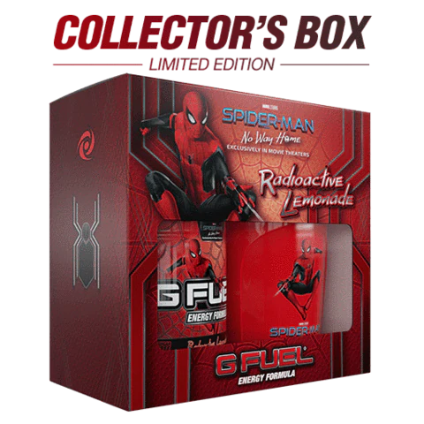 G Fuel Red Spiderman No Way Home Radioactive Lemonade Hybrid Suit Collector Box