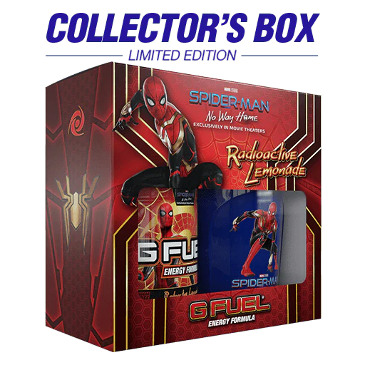 G Fuel Blue Spiderman No Way Home Radioactive Lemonade Hybrid Suit Collector Box